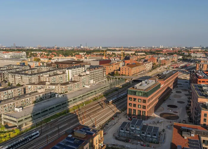 Apartment View From The 18th Floor Over Whole Of Copenhagen.